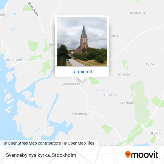 Svenneby nya kyrka karta