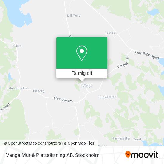 Vånga Mur & Plattsättning AB karta