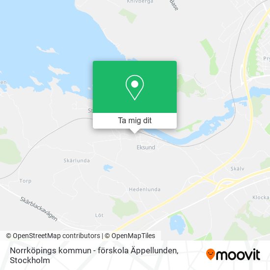 Norrköpings kommun - förskola Äppellunden karta