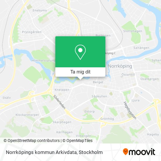 Norrköpings kommun Arkivdata karta