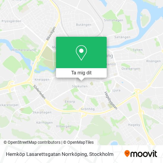 Hemköp Lasarettsgatan Norrköping karta