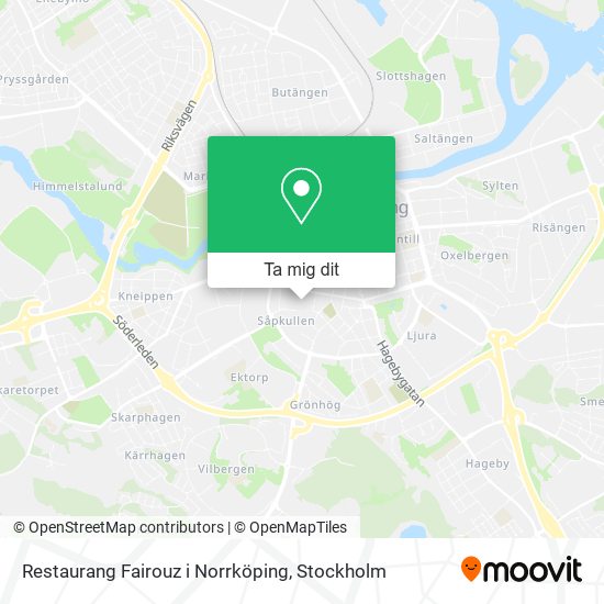 Restaurang Fairouz i Norrköping karta