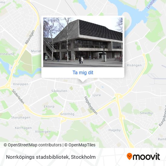 Norrköpings stadsbibliotek karta
