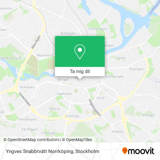 Yngves Snabbtvätt Norrköping karta