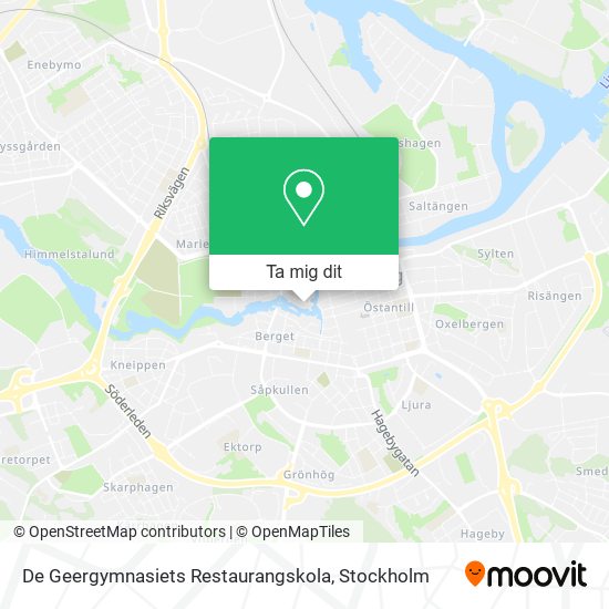 De Geergymnasiets Restaurangskola karta