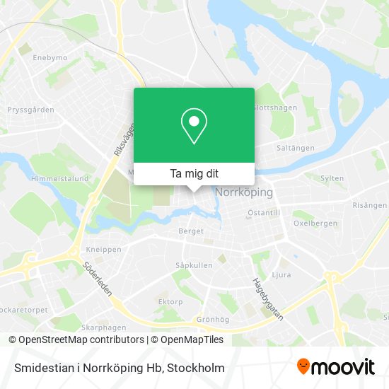 Smidestian i Norrköping Hb karta