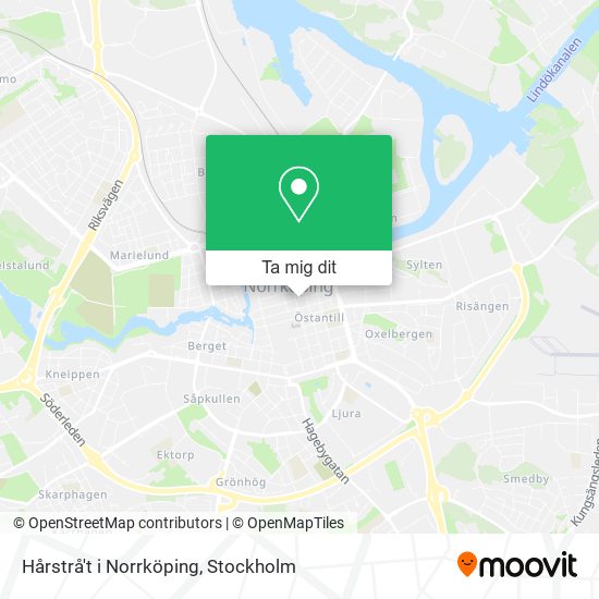 Hårstrå't i Norrköping karta