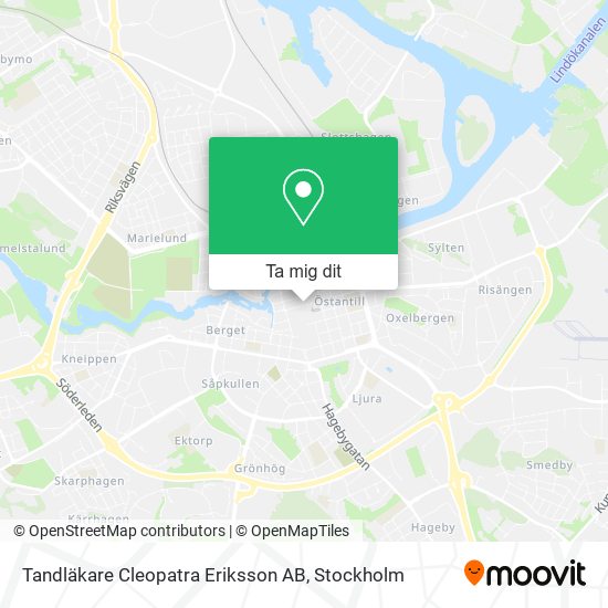 Tandläkare Cleopatra Eriksson AB karta