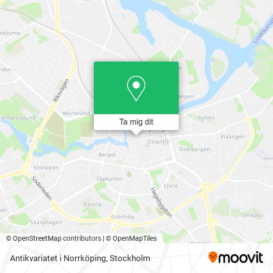 Antikvariatet i Norrköping karta