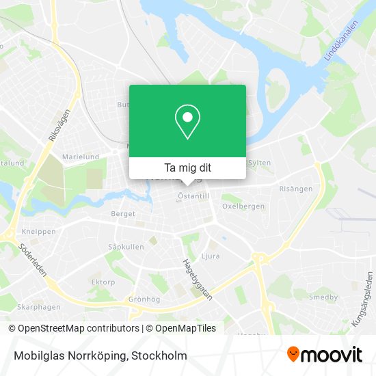 Mobilglas Norrköping karta