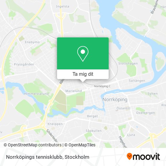 Norrköpings tennisklubb karta