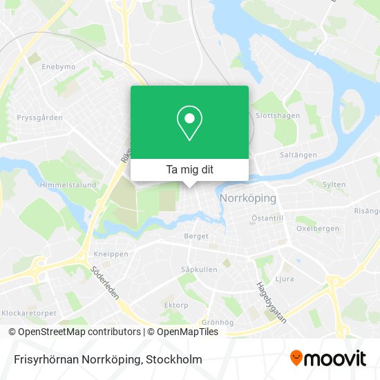 Frisyrhörnan Norrköping karta