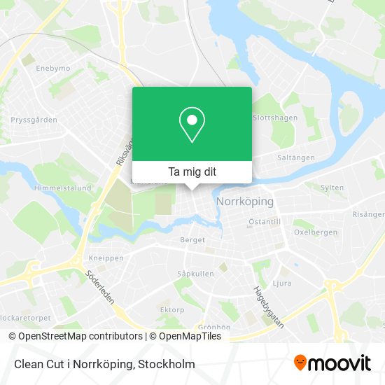 Clean Cut i Norrköping karta