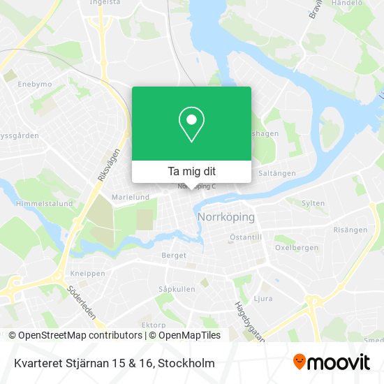 Kvarteret Stjärnan 15 & 16 karta