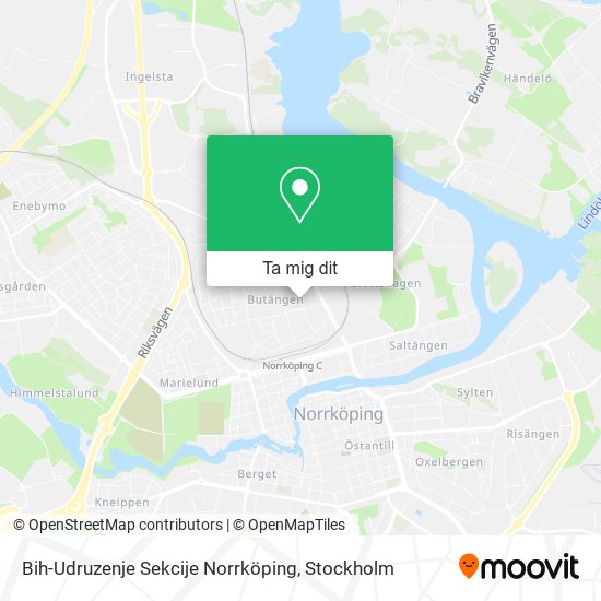 Bih-Udruzenje Sekcije Norrköping karta