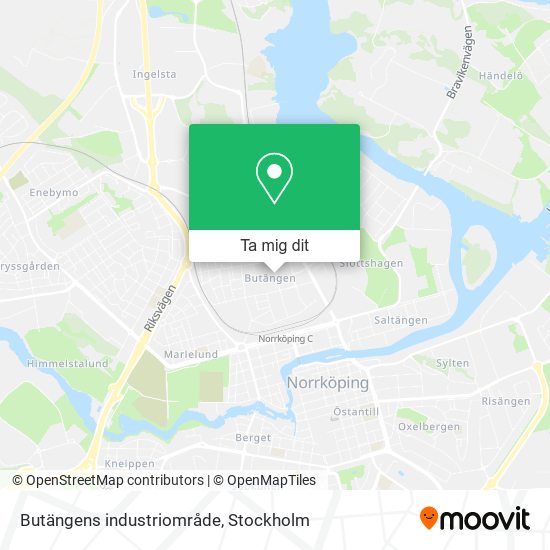 Butängens industriområde karta