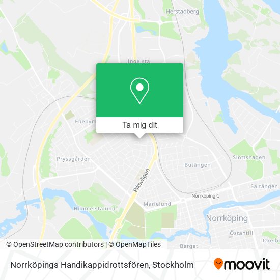 Norrköpings Handikappidrottsfören karta