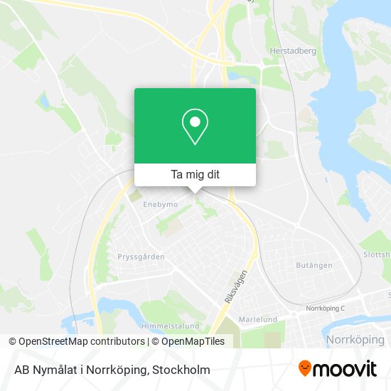 AB Nymålat i Norrköping karta