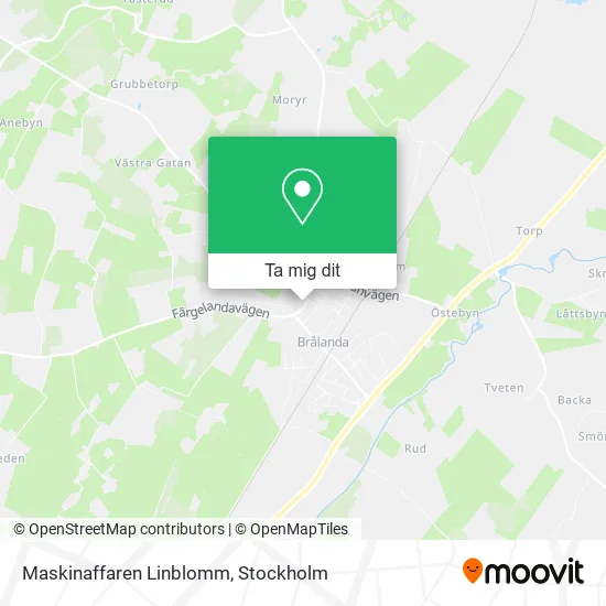 Maskinaffaren Linblomm karta