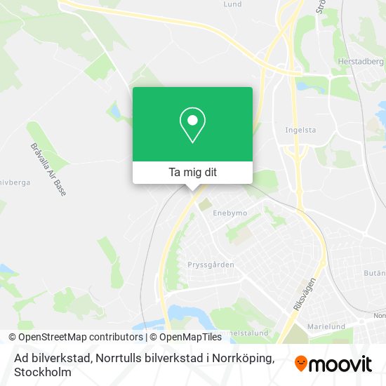 Ad bilverkstad, Norrtulls bilverkstad i Norrköping karta
