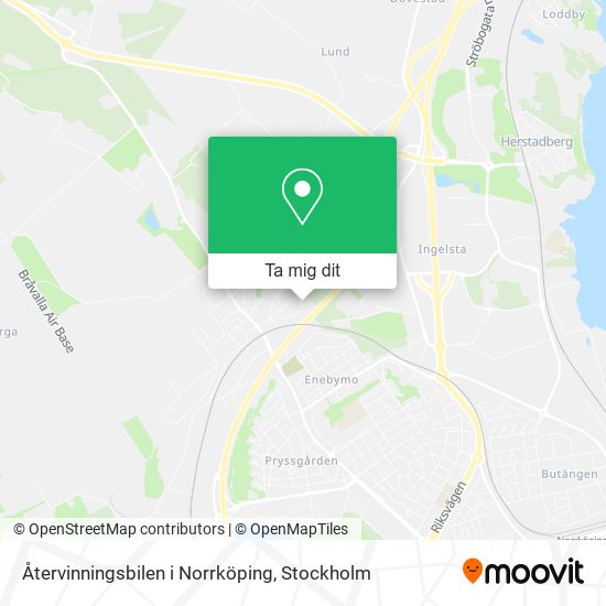 Återvinningsbilen i Norrköping karta