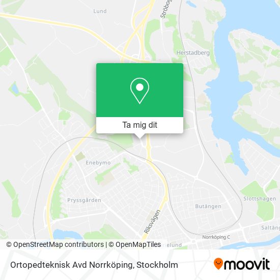 Ortopedteknisk Avd Norrköping karta