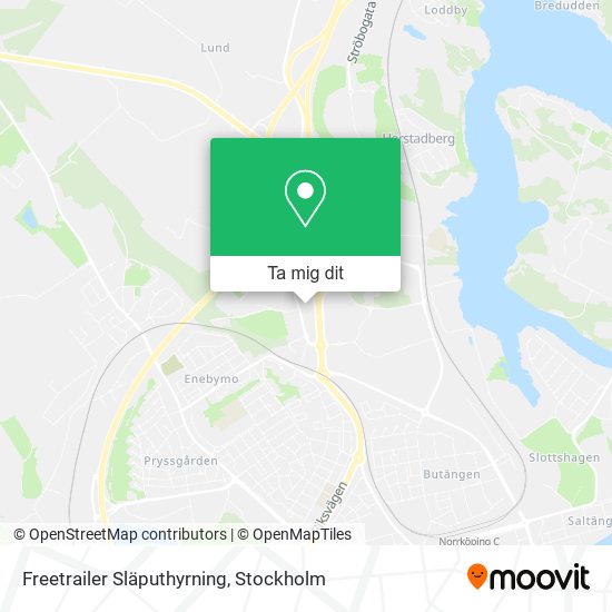 Freetrailer Släputhyrning karta