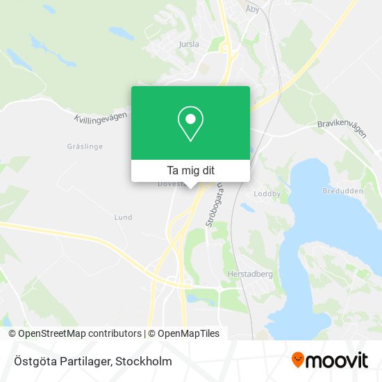 Östgöta Partilager karta