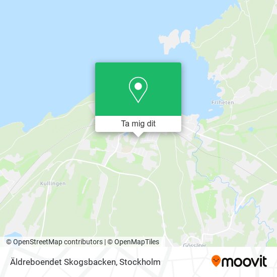 Äldreboendet Skogsbacken karta