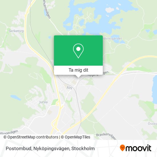 Postombud, Nyköpingsvägen karta