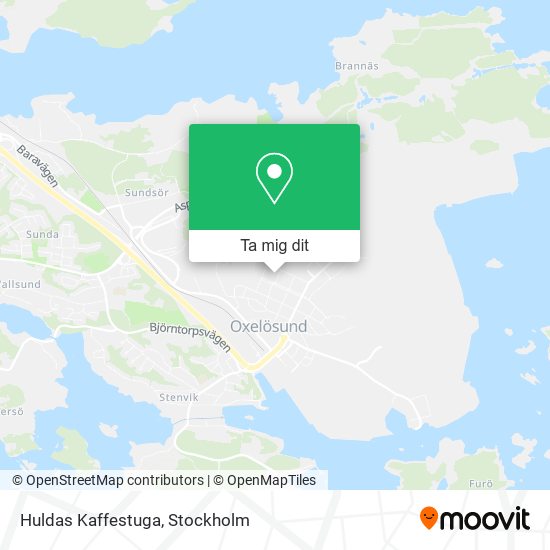 Huldas Kaffestuga karta