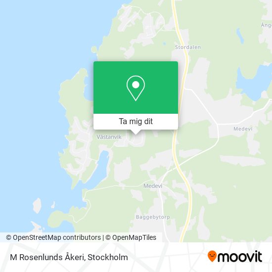 M Rosenlunds Åkeri karta