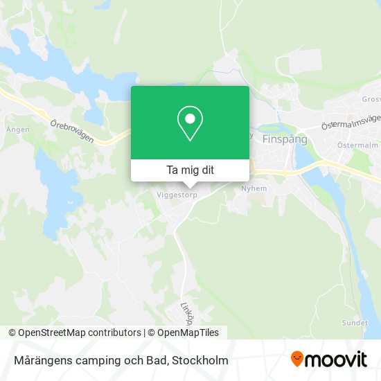 Mårängens camping och Bad karta