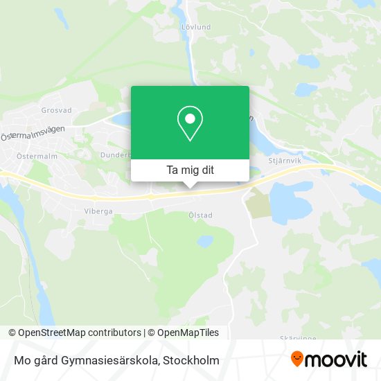 Mo gård Gymnasiesärskola karta