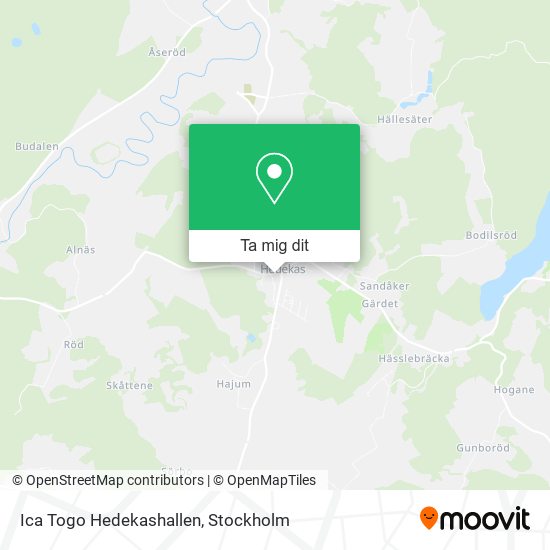 Ica Togo Hedekashallen karta