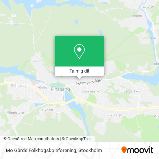 Mo Gårds Folkhögskoleförening karta