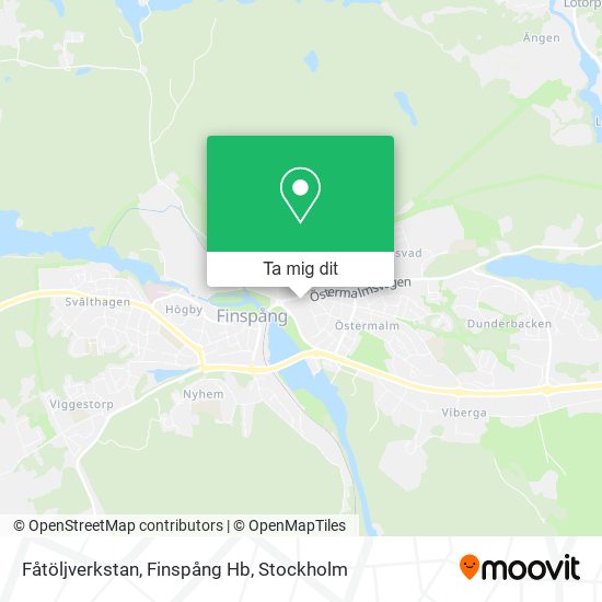 Fåtöljverkstan, Finspång Hb karta