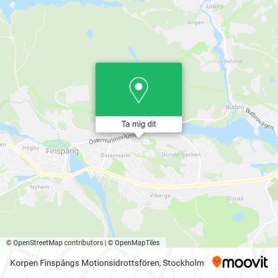 Korpen Finspångs Motionsidrottsfören karta