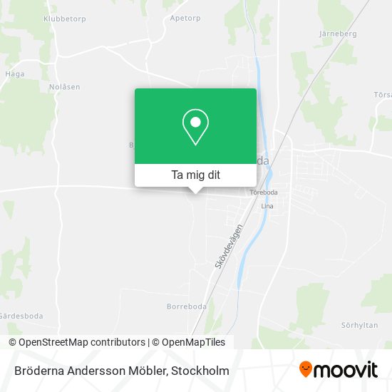 Bröderna Andersson Möbler karta