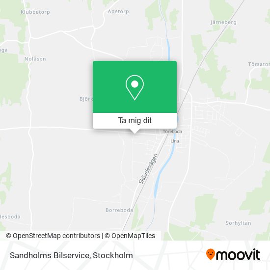 Sandholms Bilservice karta