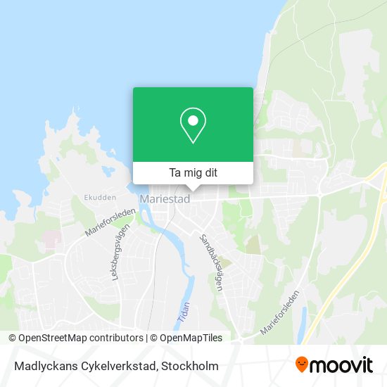 Madlyckans Cykelverkstad karta