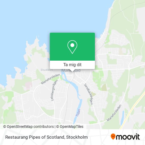 Restaurang Pipes of Scotland karta