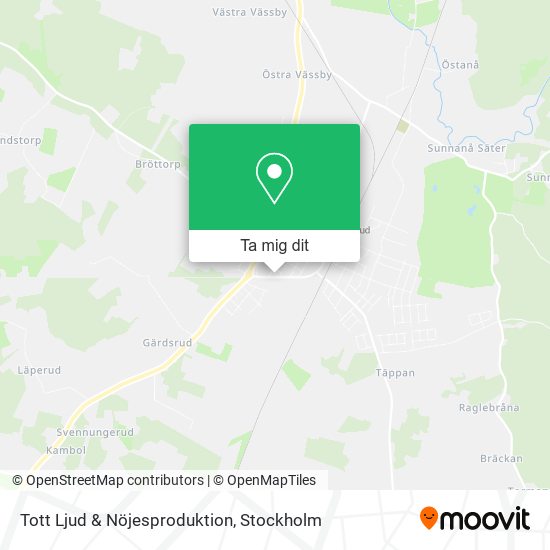Tott Ljud & Nöjesproduktion karta