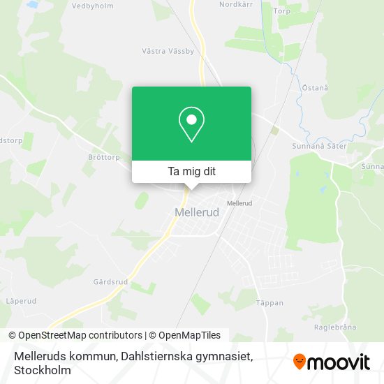 Melleruds kommun, Dahlstiernska gymnasiet karta