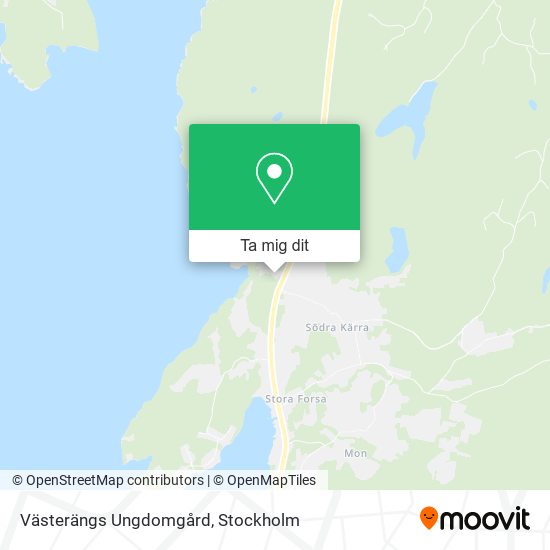 Västerängs Ungdomgård karta