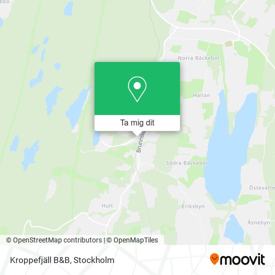 Kroppefjäll B&B karta