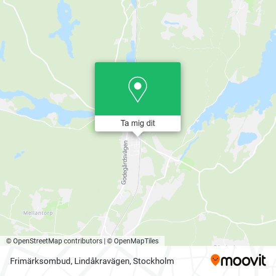 Frimärksombud, Lindåkravägen karta