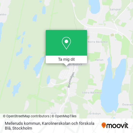 Melleruds kommun, Karolinerskolan och förskola Blå karta