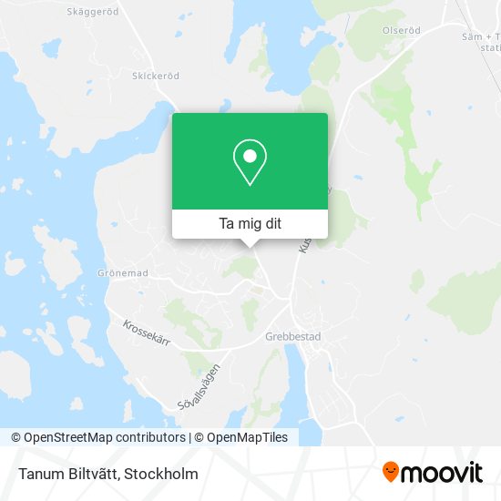 Tanum Biltvãtt karta