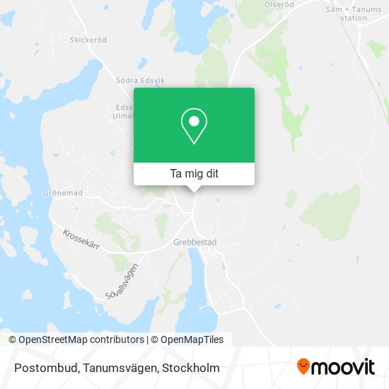 Postombud, Tanumsvägen karta